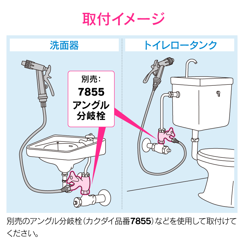 正規通販サイト 洗浄ガン(分岐栓付き) U字ノズル APH-19 ダイワ化成